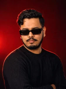 Cinematic Red Studio Light AI Photo Editing Prompts